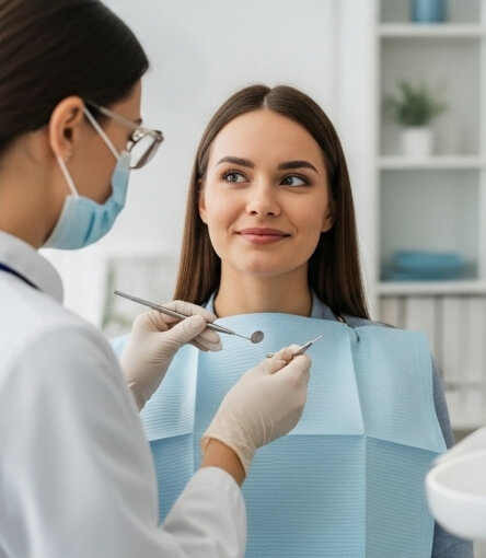 Women getting tooth pain treatment - Emergency dentist Haslemere